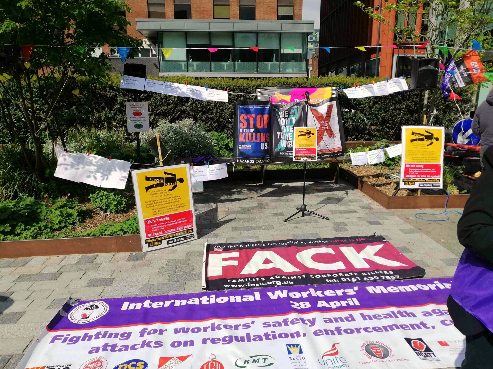 Workers' Memorial Day in central Manchester